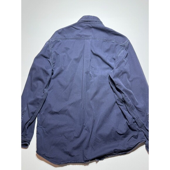 Carhartt Men’s FR Blue Long Sleeve Work Shirt Size Large Regular Flame Resistant - Picture 9 of 12